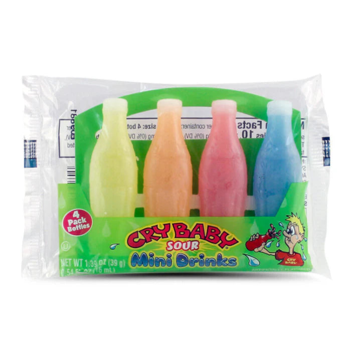 4 Pack Cry Baby Nik L Nip Sour Wax Candies