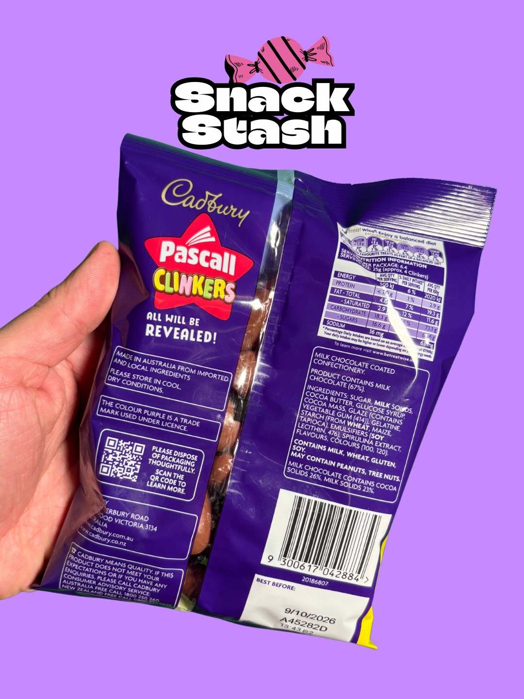 Cadbury Pascall Clinkers (160g) (Australian) Viral Chocolate Candies