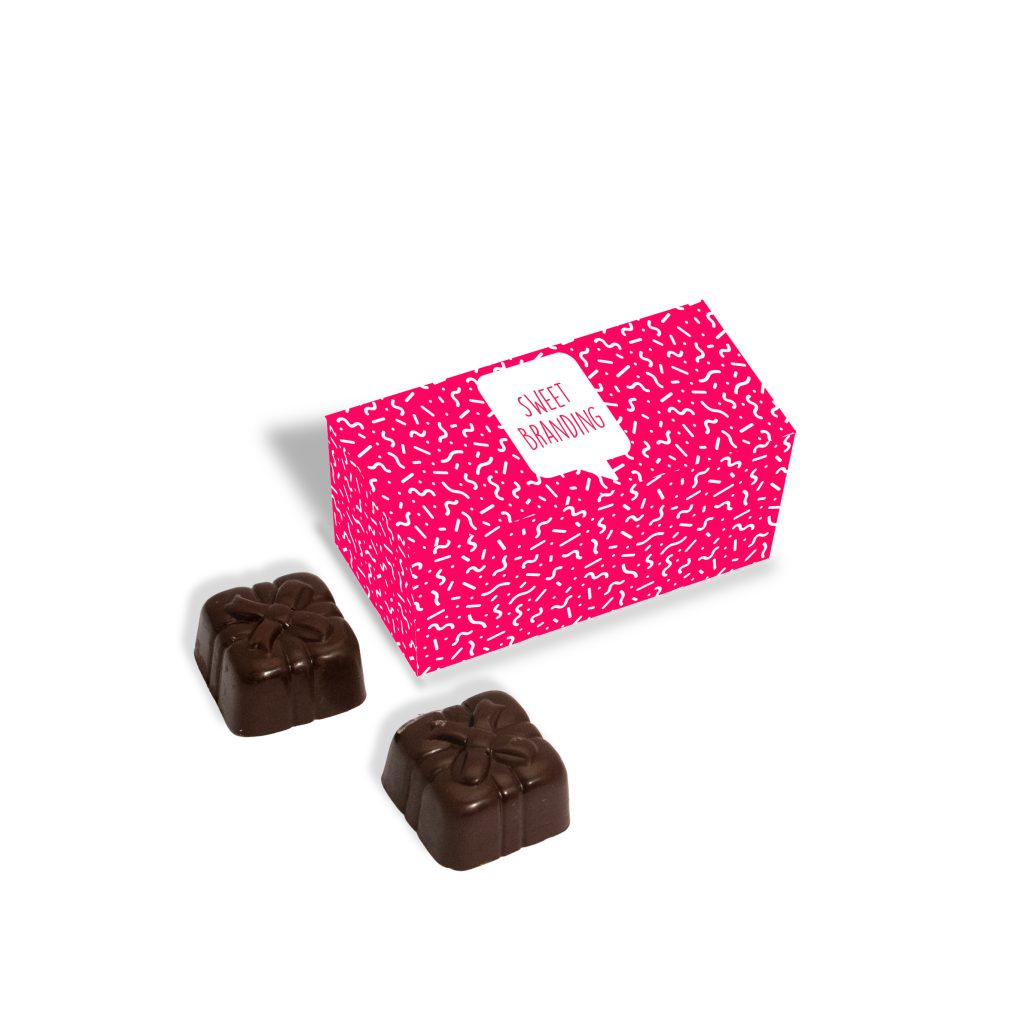 Two Chocolate Truffles in Custom Printed Box