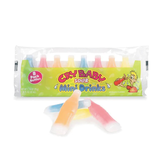 8 Pack Cry Baby Nik L Nip Sour Wax Candies